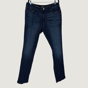 DL1961 Coco Mid‎ Rise Curvy Straight Jeans Dark Wash Solo Blue Size 32